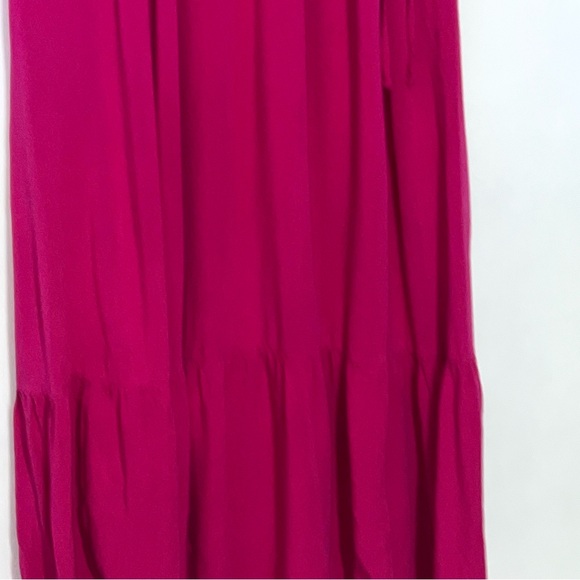 Ingrid & Isabel Women’s Hot Pink Maternity Maxi Tiered Babydoll  Dress Large - Picture 4 of 12